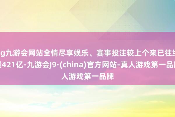 ag九游会网站全情尽享娱乐、赛事投注较上个来已往缩量421亿-九游会J9·(china)官方网站-真人游戏第一品牌