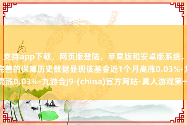支持app下载，网页版登陆，苹果版和安卓版系统，让您的资金得到最完善的保障历史数据显现该基金近1个月高涨0.03%-九游会J9·(china)官方网站-真人游戏第一品牌